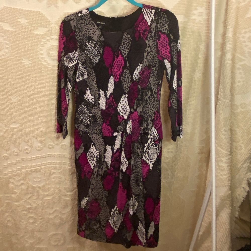 NWT Nine West Faux Wrap Dress Sz 2